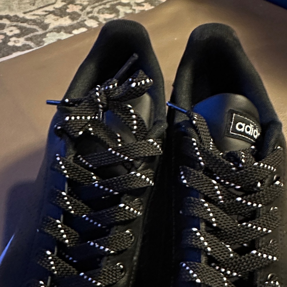 Adidas Cloudform Black Leather Men's Sneakers - Picture 14 of 14